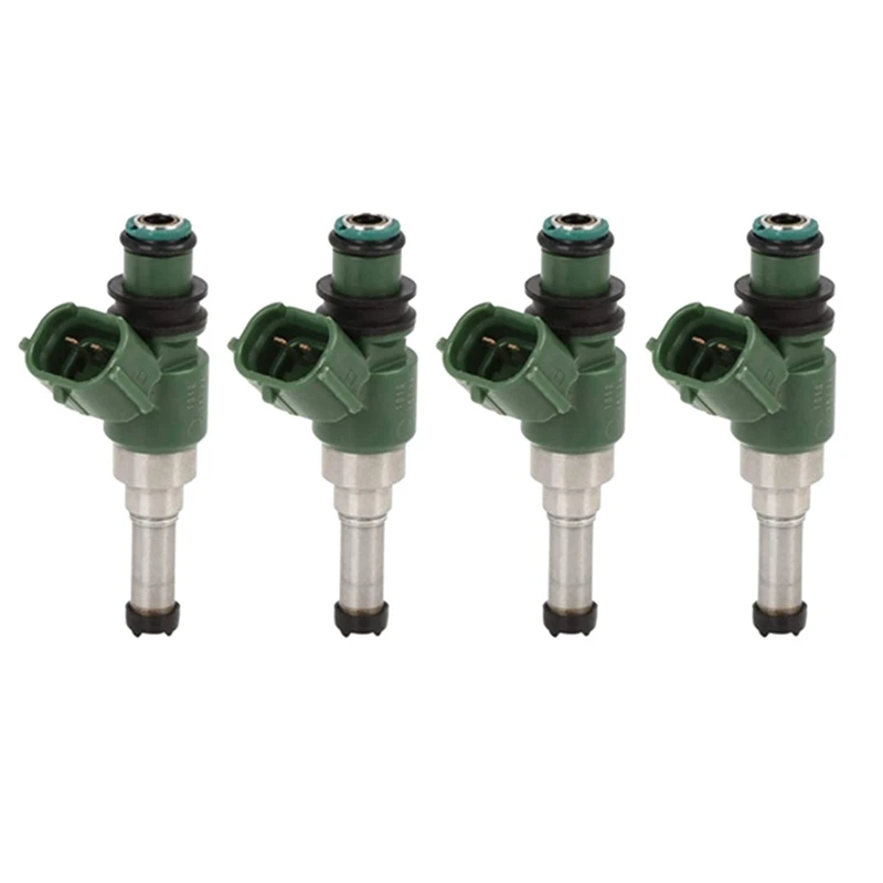 4 Piece Fuel Injector Nozzle 3B4-13761-00-00 3B4137610000 As Shown Plastic+Metal For Yamaha ATV Grizzly 450 550 700