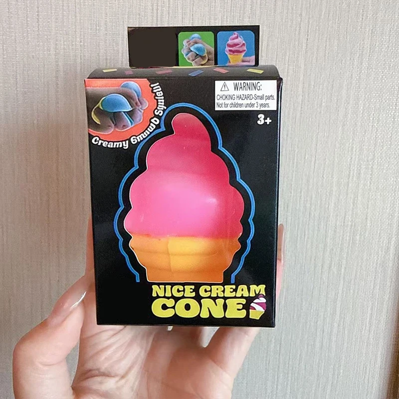 

Creativity Squishy Toy Ice Cream Cone Modeling Nice Cream Come Series Blind Box Squeeze Stress Ball Work Relaxing Toys Ornament
