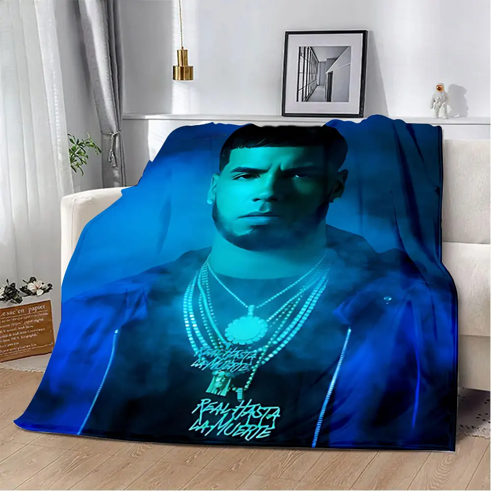 Anuel AA Rapper Printed Blanket Picnic Blankets Warm Blanket Soft and Comfortable Blanket Home Travel Birthday Gift