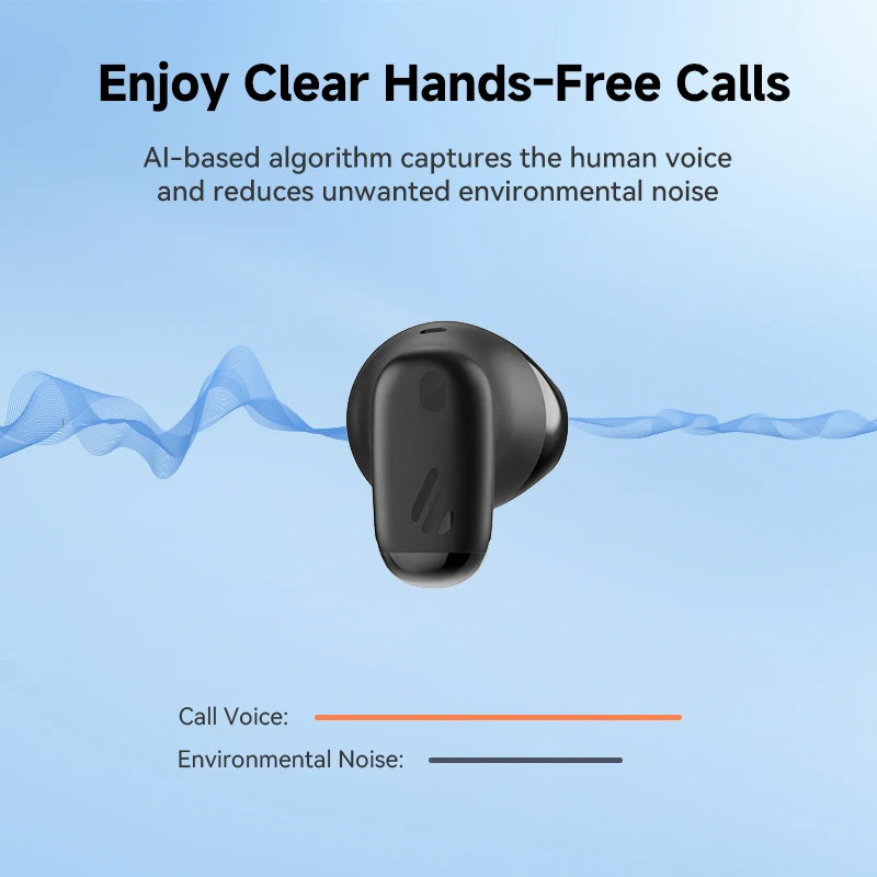 Edifier X1 Lite True Wireless Наушники Bluetooth 5.4 Наушники Беспроводные наушники Легкий IP54 28 часов Время воспроизведения