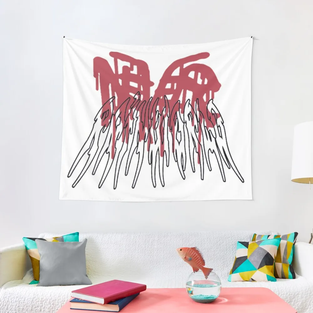 

Bladee Drain Gang Never Rainworld logo Tapestry Wall Decoration Bedroom Deco Decoration Room Tapestry