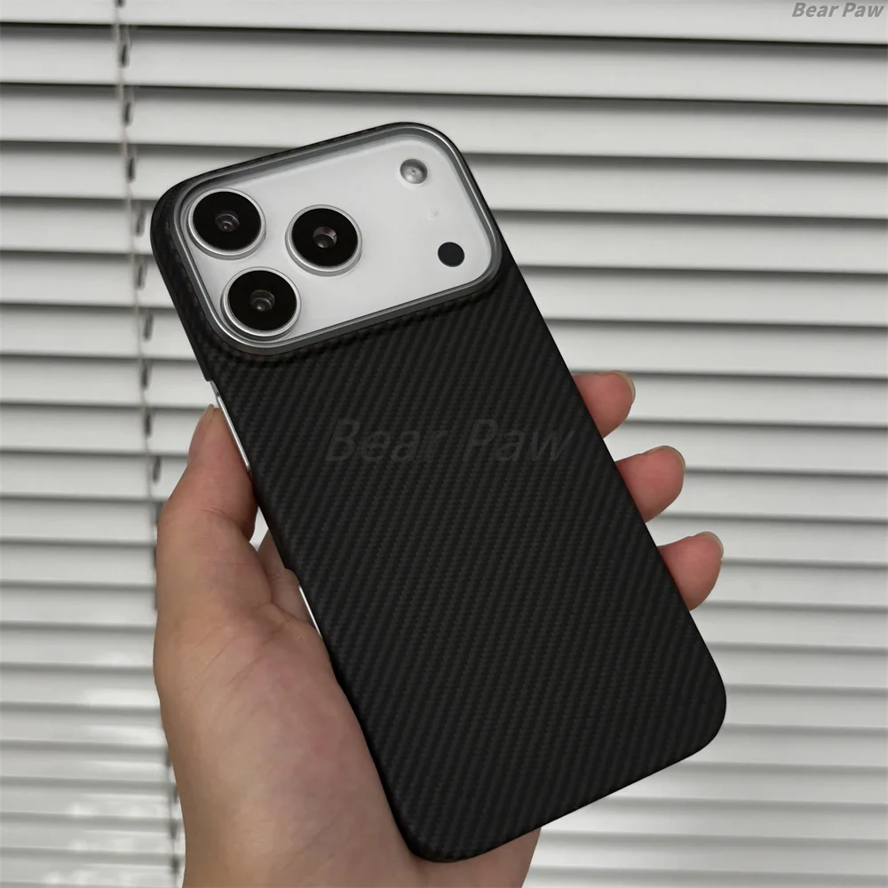 

Оригинальный арамидный чехол из углеродного волокна для iPhone 17 pro 17 Pro max, чехол из углеродного волокна для iPhone 17 Pro Max, магнитный чехол из волокна