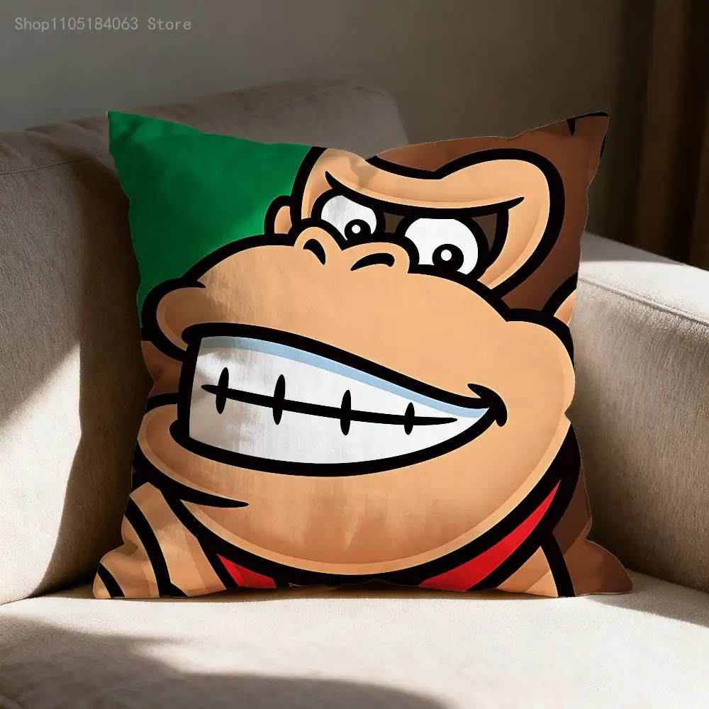 B-Bowser Princess D-Donkey Kong Pillow Case For Sofa Decor Car Office Room Printing Cushion Cover Decorations and Protector - view 6
