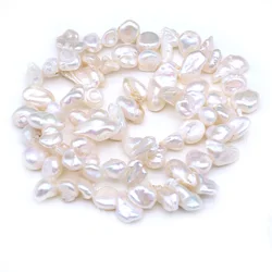 Natural Freshwater Pearl Beaded White Irregular Shape Spaced Loose Beads for Jewelry Making DIY Necklace Bracelet Accessories
