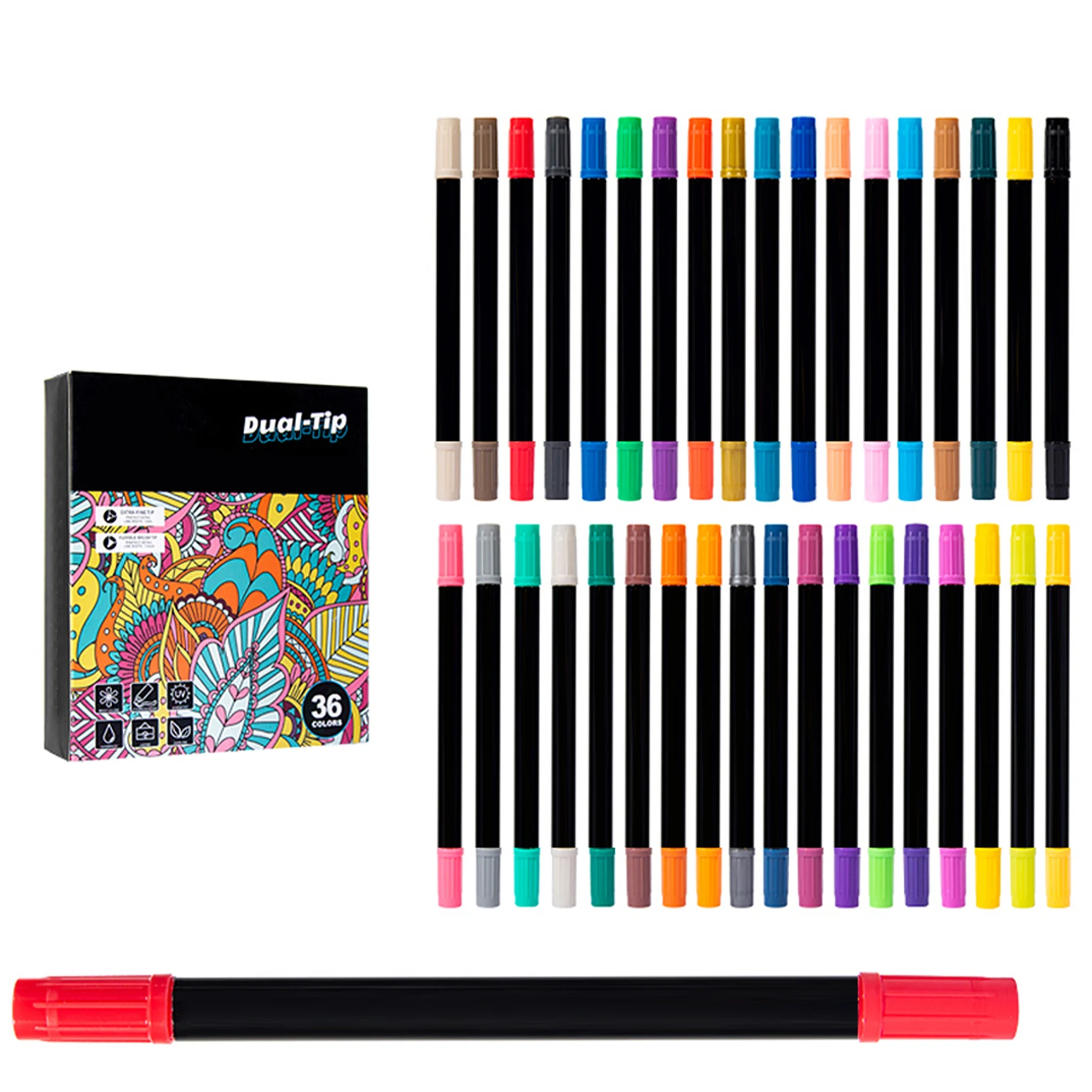 Acrylic Paint Markers Vibrant Color Assortment Dual-Tip Quick Dry Non Toxic for Kids Adult  Art and Craft Projects