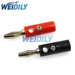 10PCS Black & Red Wire Audio Speaker Cable Banana Plug Connectors 4mm Adapter 5pair