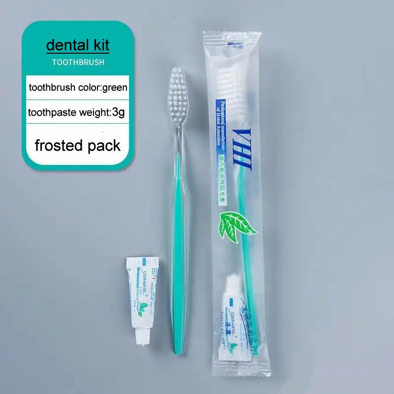 Free Shipping Green Toothbrush Toothpaste Dental Kit Hotel Supplies Personal Care Cleaning  Beauty Salon Private Appliance  Dent