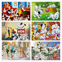 Disney 101 Dalmatians Jigsaw Puzzles 300/500/1000 PCS Cartoon Movies Puzzles for Children intelligence Game Toys
