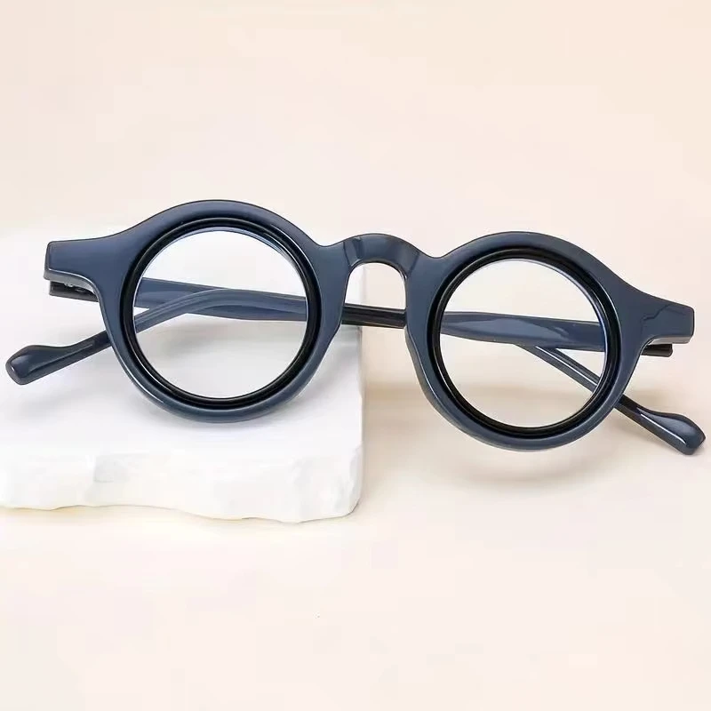 2026 Retro Small Round Glasses Frame Men Women Anti-blue glasses Thick Rim Optical Eyeglasses HD Myopia Prescription Spectacles