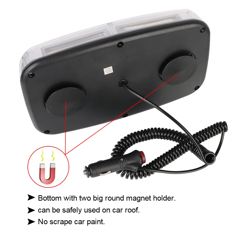 Car Strobe Warning Light DC12~24V Police Flasher Vehicle Roof Flashing Beacon Emergency Signal Lamp Yellow LED COB Ceiling Lamp