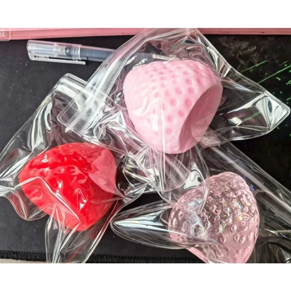 Squishy Big Strawberry Squeeze Toy Soft Pinch Fruit Pop Fidget Toys Party Entertainment Games Halloween Christmas Gift view 3