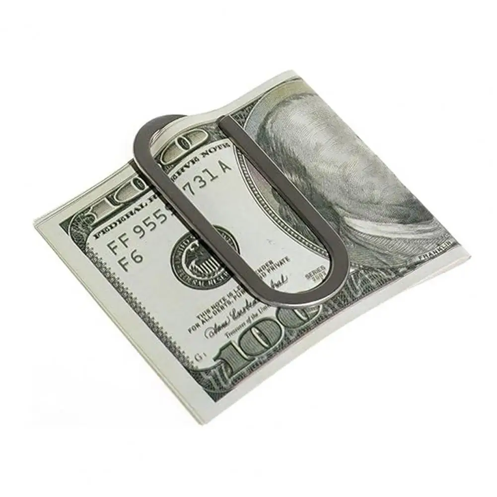 Paper Clips Stainless Steel Money Clip Wallet Slim Lightweight Bill Holder Cash Card Organizer Document Photo Display Office