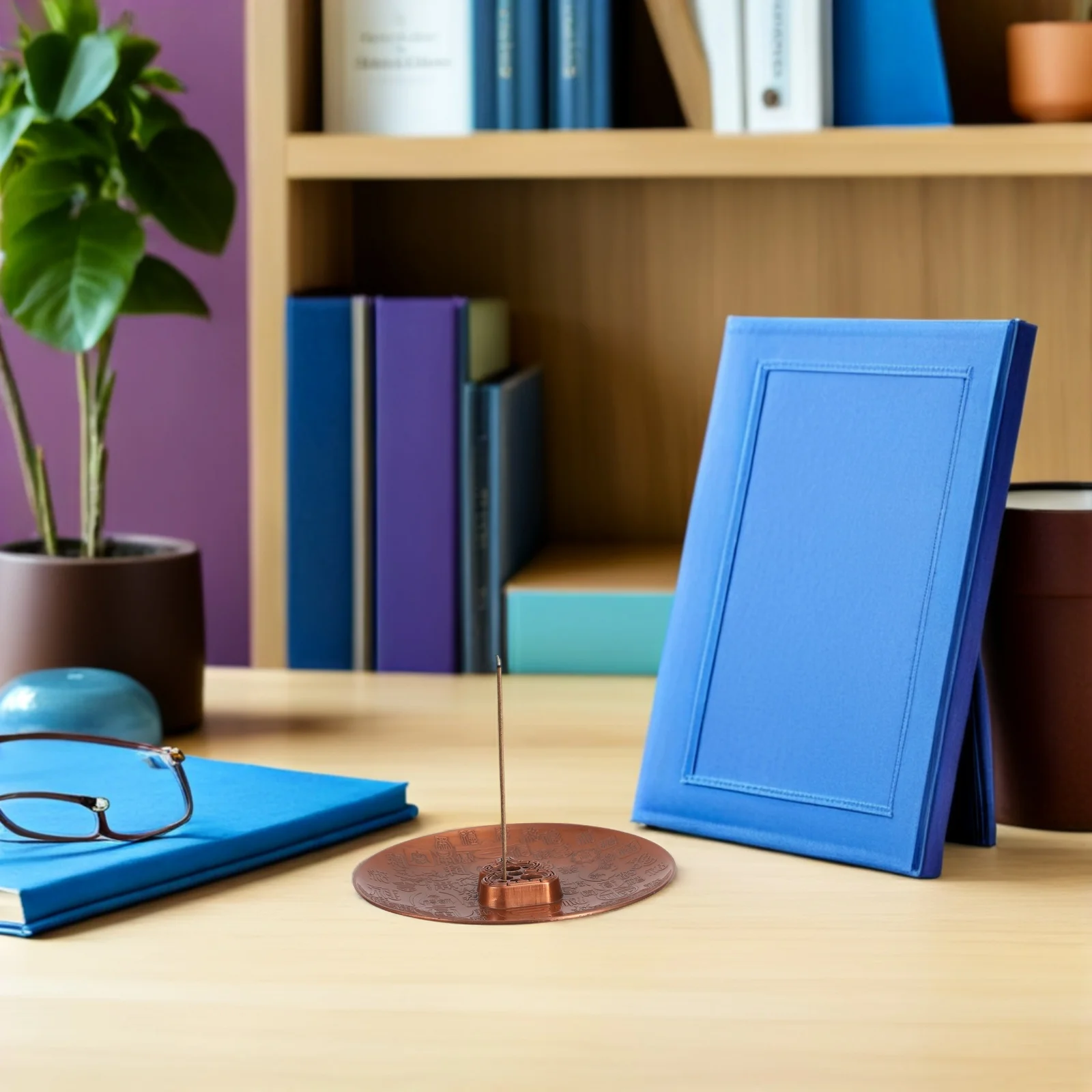 

3Pcs Chinese Incense Holder Metal Ash Plate Hundred Blessings Motif Multihole Design for Tea Ceremonies Meditation Home Decor