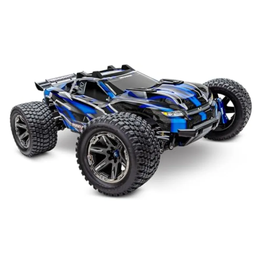 

Rustler 4x4 Ultimate VXL Blue 1/10 RTR - 67097-4: off-road RC truck with durable plastic chassis, vibrant blue finish, high-spe