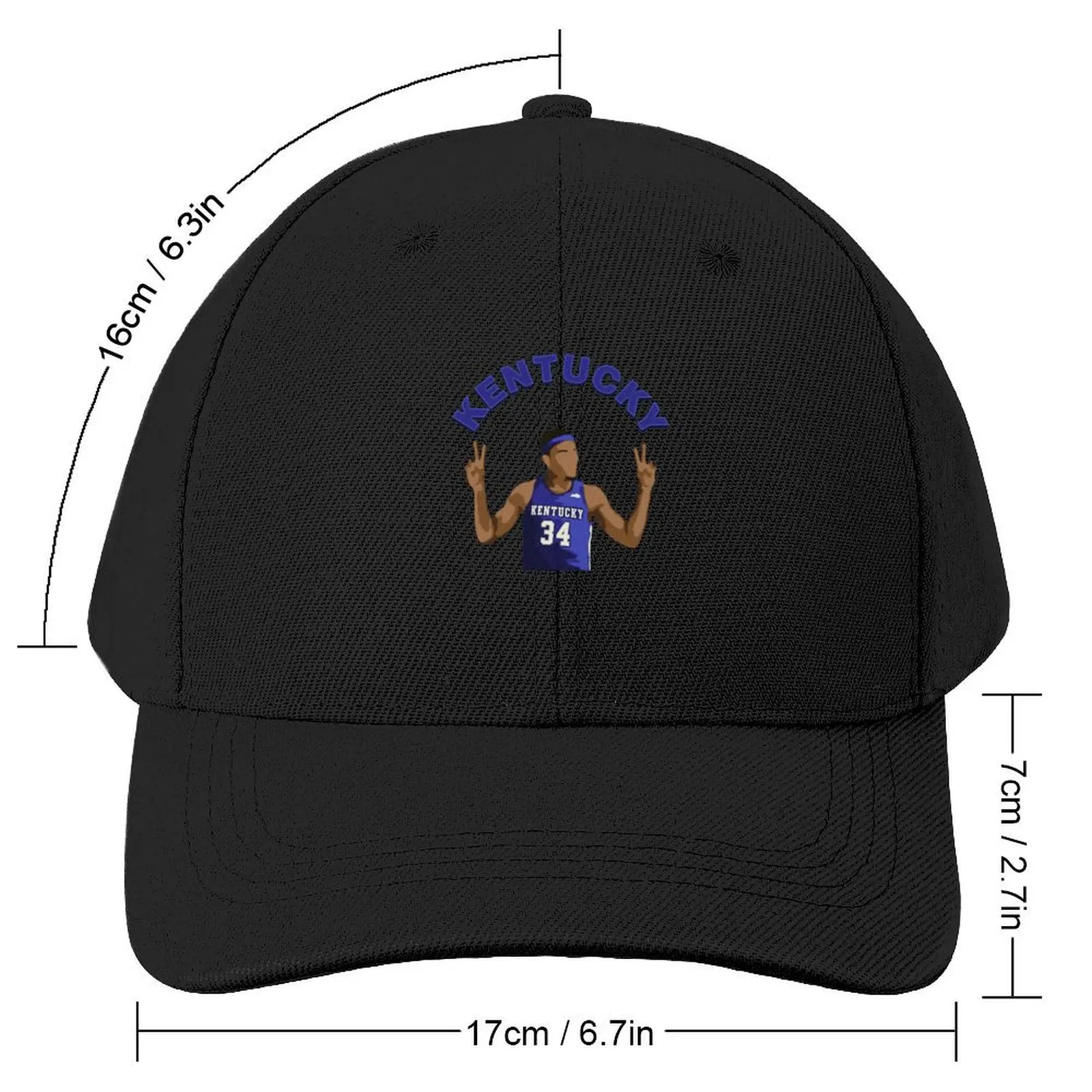 Oscar Tshiebwe #34 | University of Kentucky BasketballCap Baseball Cap Military Tactical Cap Golf Hat Icon Beach For Men Women's