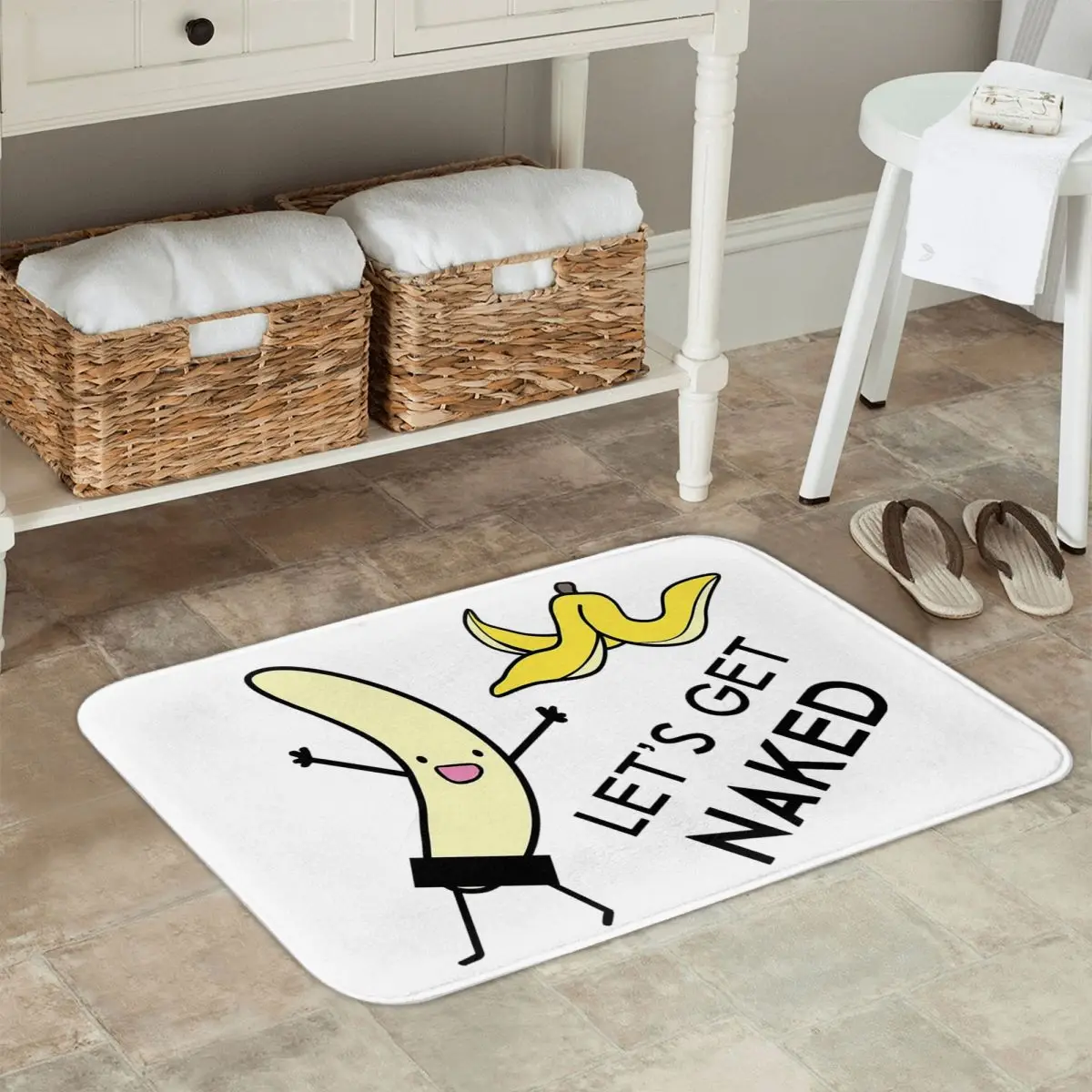 Let's Get Naked Anti-slip Doormat Floor Mat Sand Scraping Carpet Rug for Kitchen Entrance Home Bathroom Living room Footpad Mats