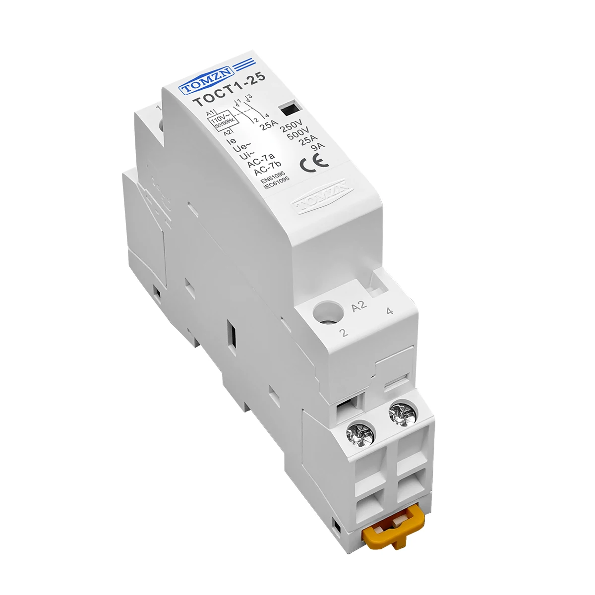TOMZN TOCT1 2P 25A 110V COIL 50/60Hz Din Rail Household AC Modular Contactor 2NO