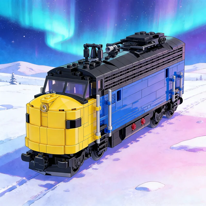 

653 шт. MOC Train Rail Heritage EMD модель строительные блоки строительство креативный рождественский подарок игрушки идея образование кирпич день рождения