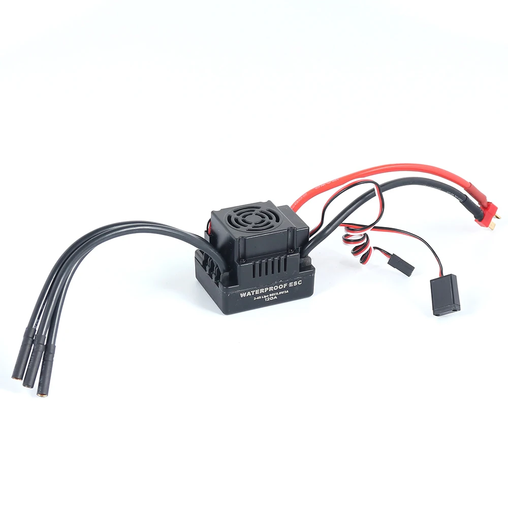 Waterproof ESC 60A 80A 120A S-80A S-120A Brushless ESC Electric Speed Controller with 5.5V / 3A BEC for 1/8 1/10 1:10 RC Car