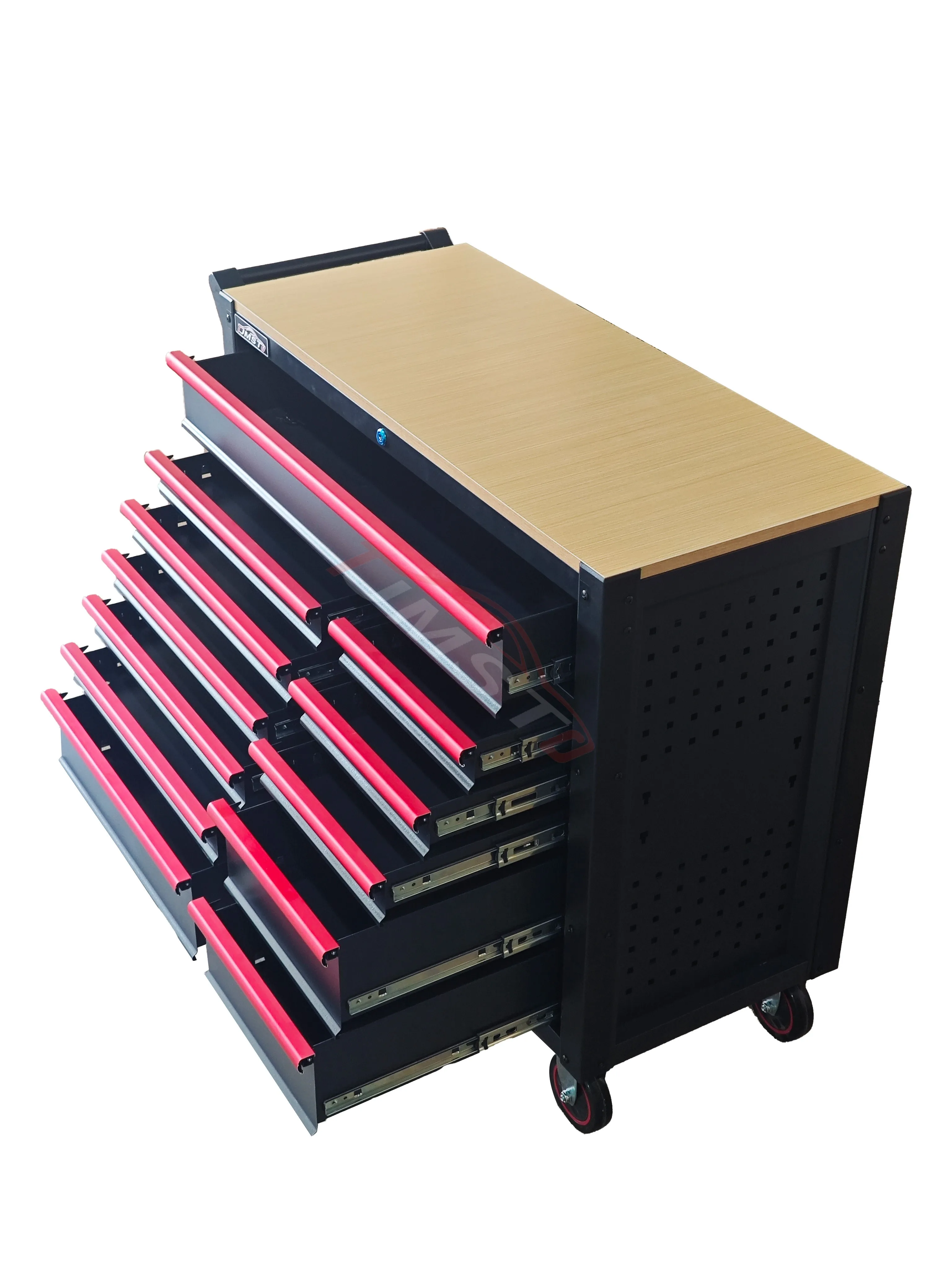 Maintenance Use 12 Drawer Mobile Storage Tool Cabinet, Empty Rolling Tool Trolley With High Capacity Tool Box