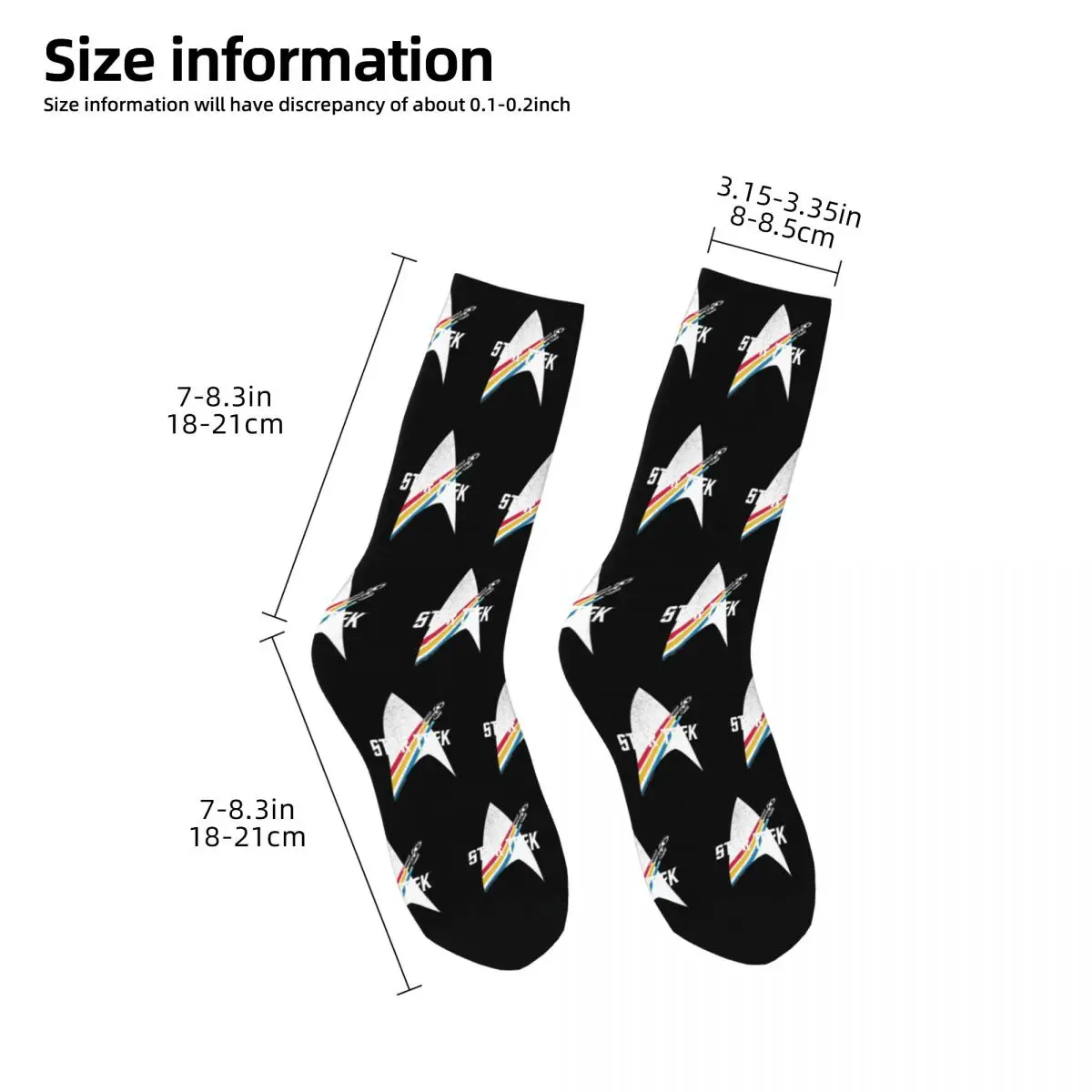 Retro Stars Treks Retro Football Socks Polyester Crew Socks for Women Men Non-slip