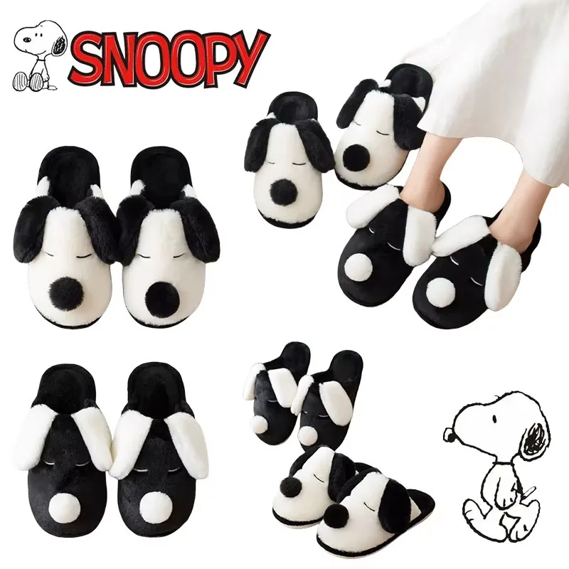 

Snoopy Plush Slippers Cartoon Women Fashion Winter Indoor Outdoor Warm Soft Household Slippers School Dormitory Slippers Gift