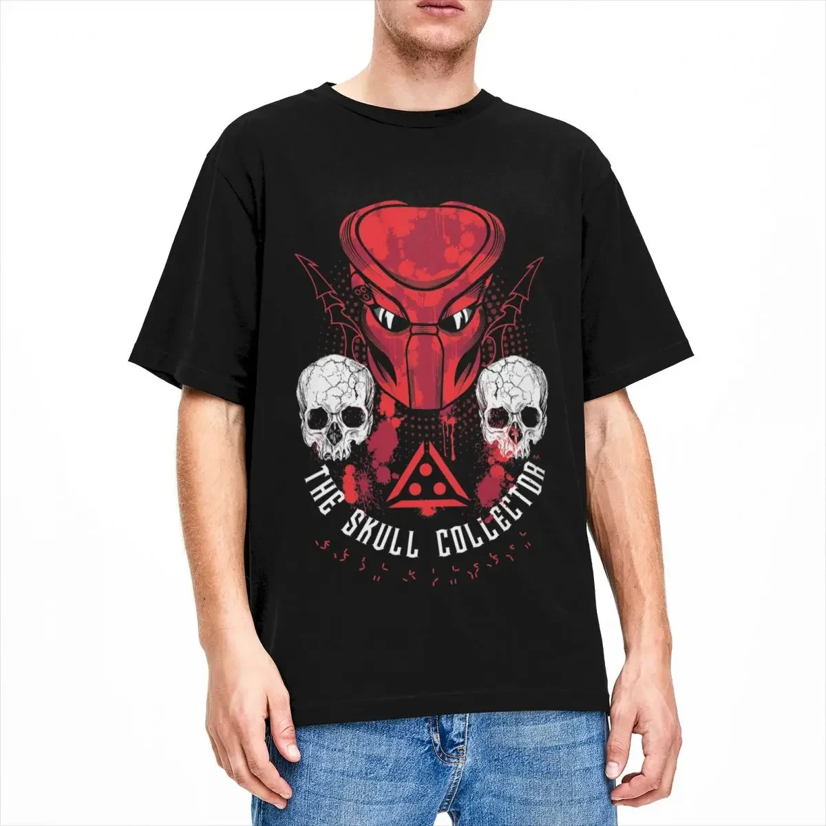 The Predator Yautja Skull Collector Shirt Merch for Men Women Cotton Novelty Alien Hunt Aliens Hunter Hunting Predator T Shirt