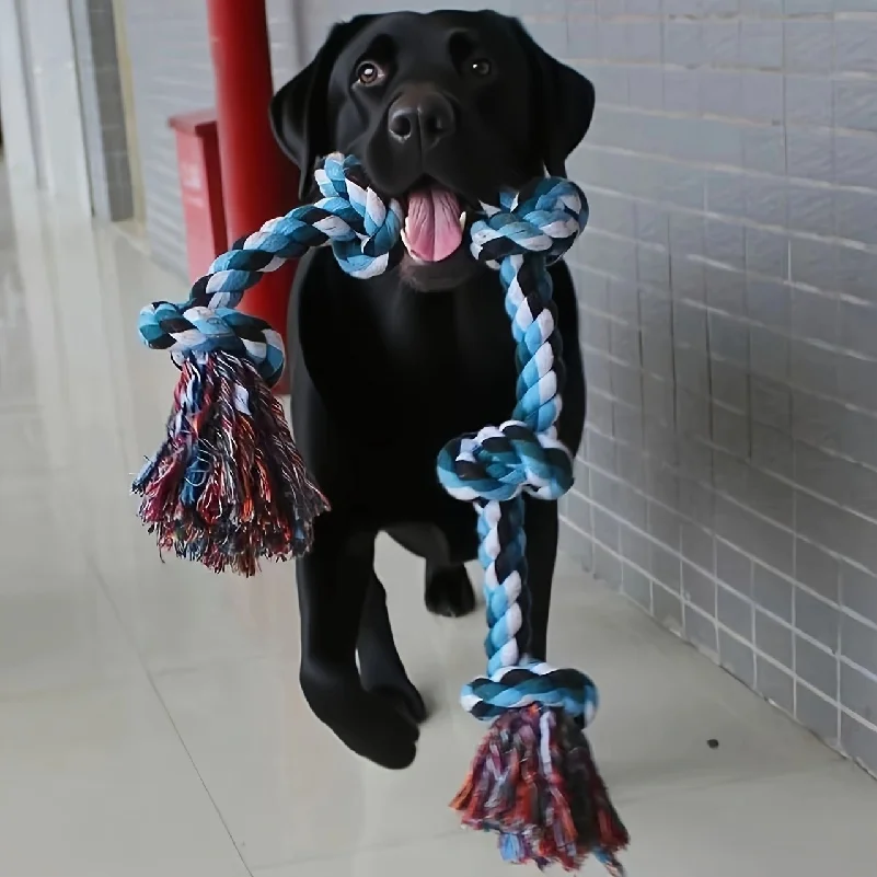 1pc Heavy-Duty Dog Rope Toy with Teeth Cleaning & Chewing - Extra Long Rope -Durable Chew Toy for Teeth Cleaning dog accessories