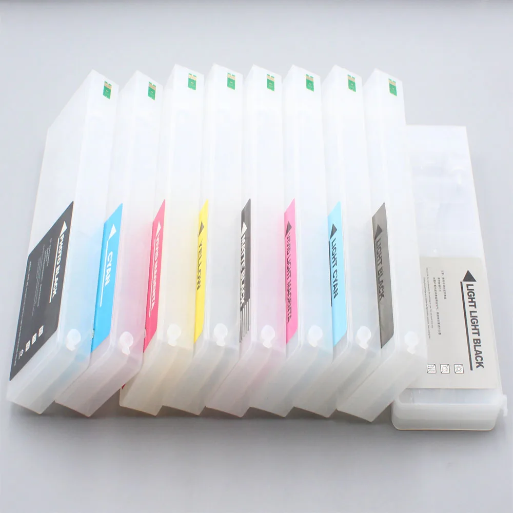 9 Color/Set T6361-T6369 Empty Refillable Ink Cartridge with resettable chip For Epson stylus pro 7890 9890 7908 9908 Printer