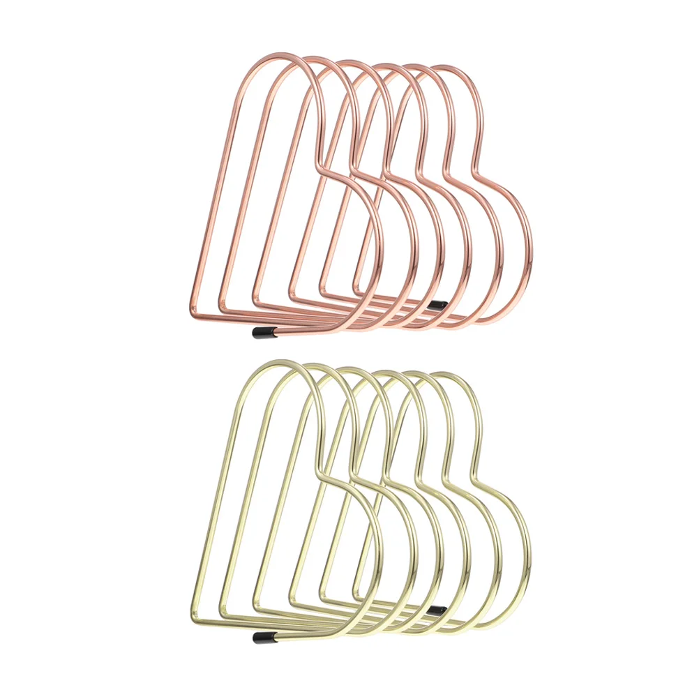 

2Pcs Creative Stretchy Iron Bookend Heart Shape Space-Saving Desktop Book Stand Holder for Home Office Bookshelf Organizer Metal