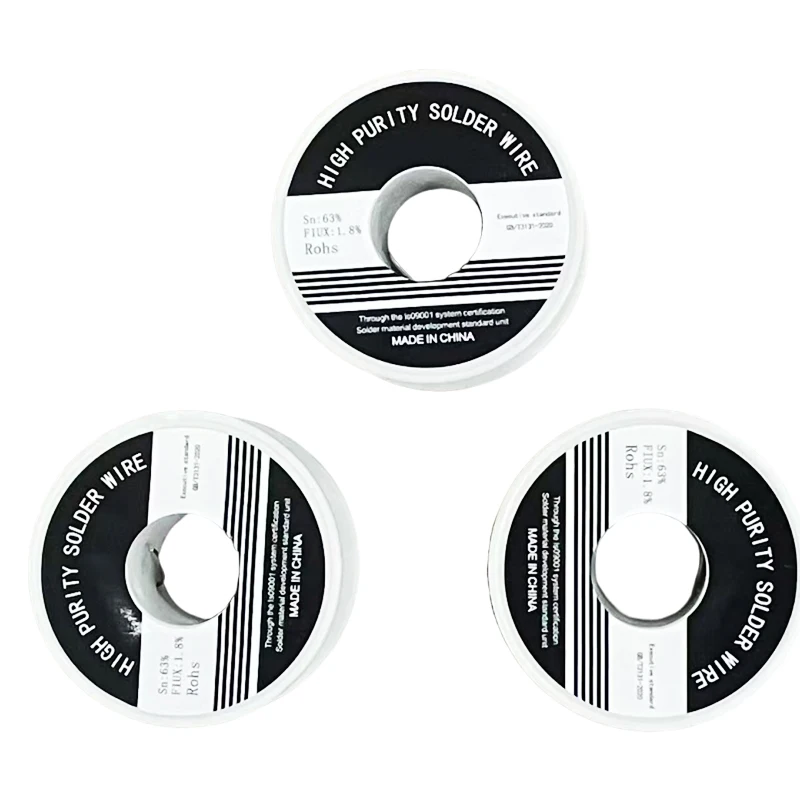 

Набор из 3 паяльных проводов высокой чистоты с канифолью, гладкими и менее брызгами во время пайки, необходимые для электронных работ.