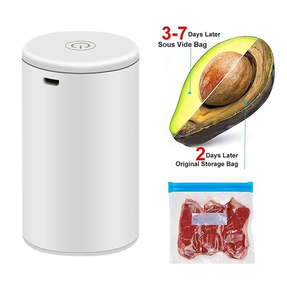 Wireless Dual- Air Pump for Food Air Extraction & Vacuum Machine,Food Saver Bags for Vacuum B