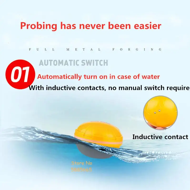 Smart Portable 50M Depth Sonar Fish finder 200M Wireless Underwater Visible High-Definition Sonar Sensor Fishing Fish detector