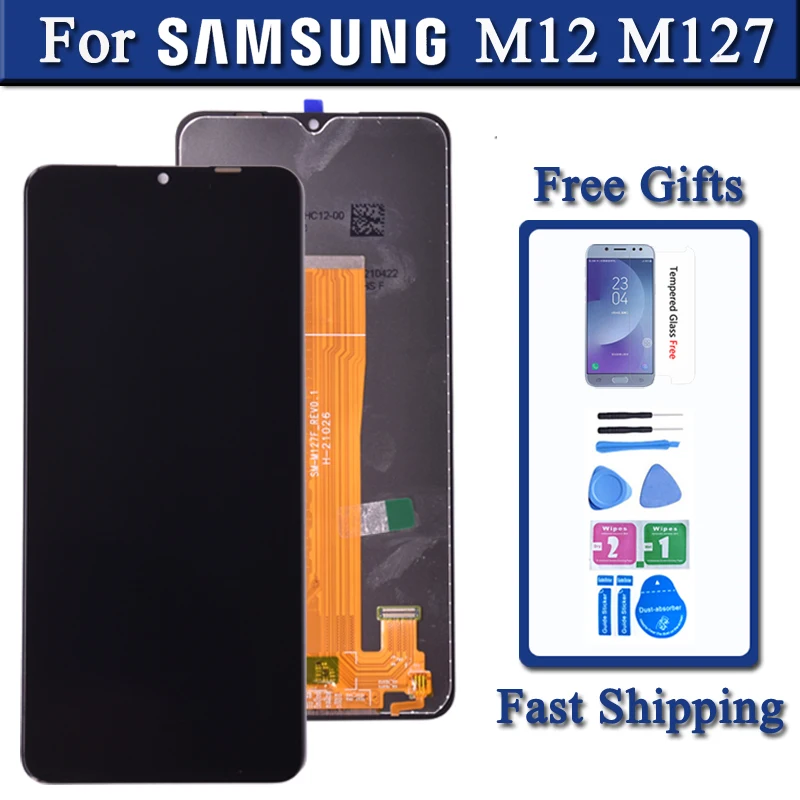 

Display For Samsung Galaxy M12 M127 LCD Touch Screen Digitizer Replacement Accessory For SM-M127F/DSN Display Repairment