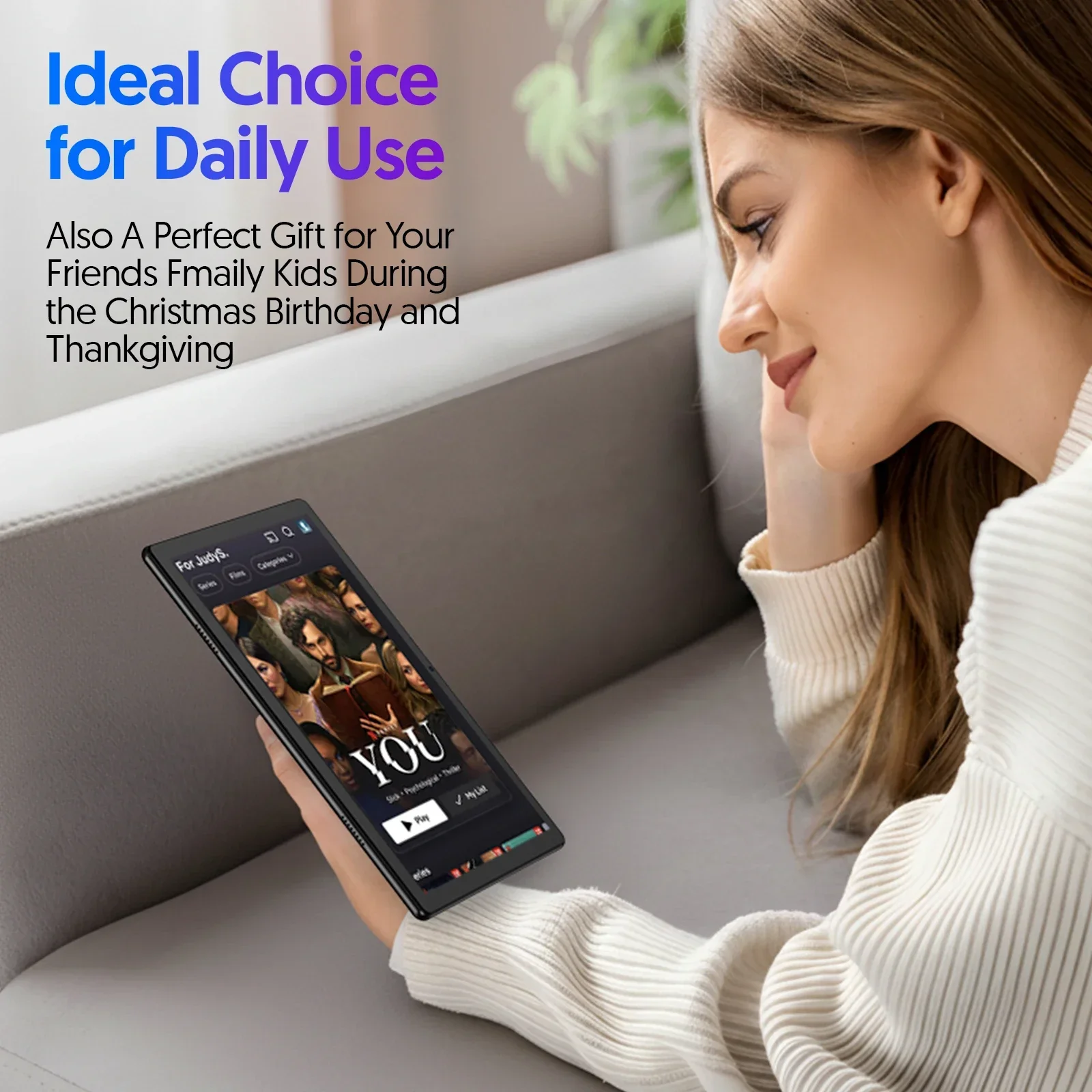 تابلت BAKEN Android 15، 10 بوصة، 12 (3+9) جيجابايت رام + 64 جيجابايت روم، رباعي النواة، بطارية 6000 مللي أمبير، تتضمن حافظة حماية مجانية