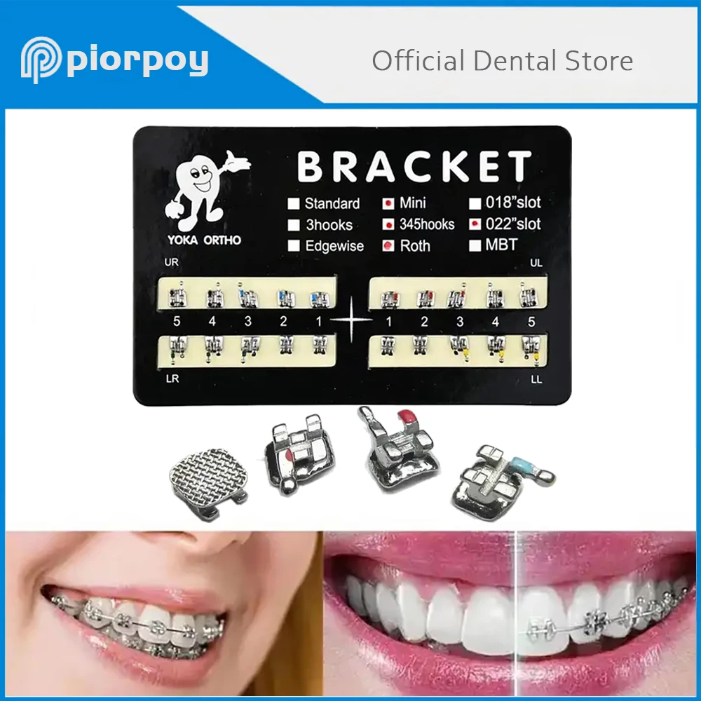 Piorpoy Tandheelkundige Beugels Orthodontische Brace 20 Stuks Metalen Monoblock Mini Roth Mbt 022 345 Haak Voor Tanden Tandheelkundige Behandelingsmaterialen