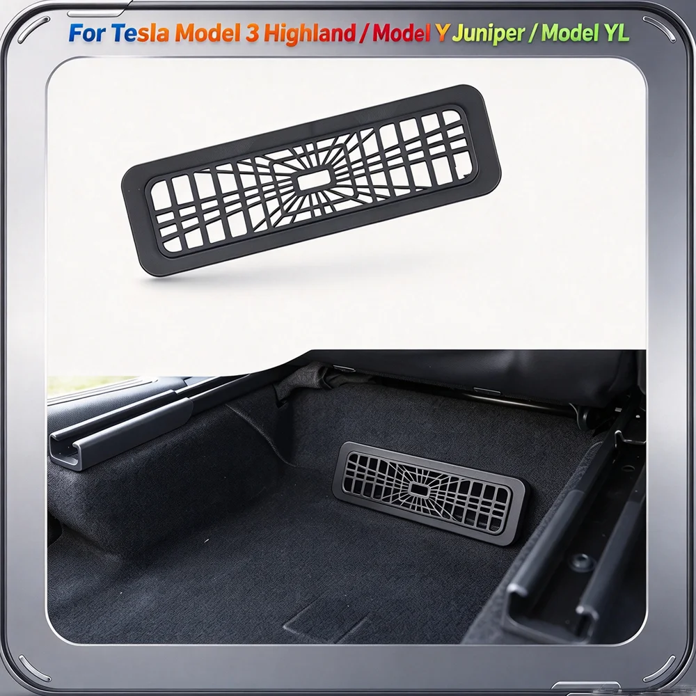 2Pcs ABS Under Seat Air Vent Grille Anti-block Cover For Tesla Model Y Juniper 2025 / Model YL 6-Seater Car Interior Accessories