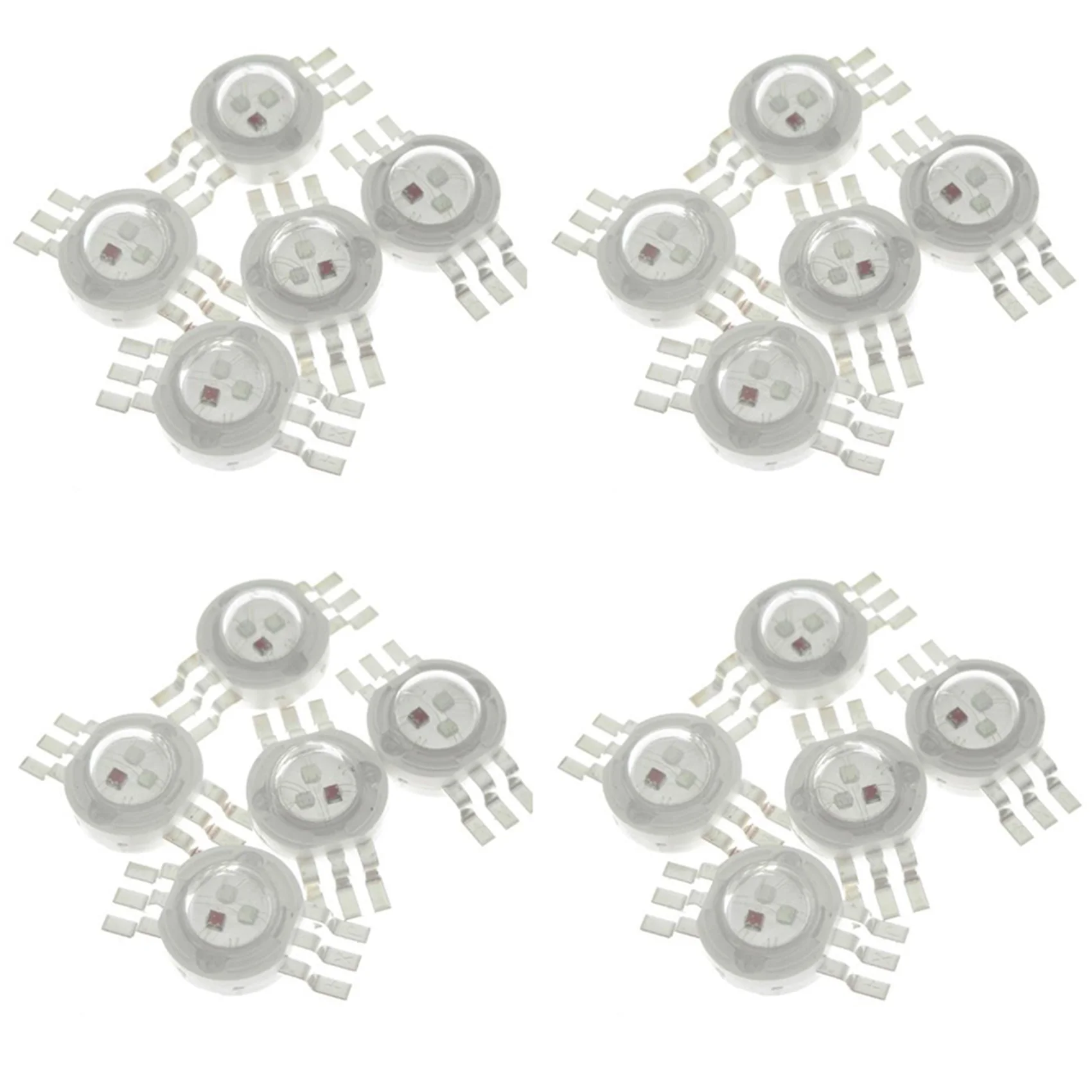 

LICE-20Pcs 3X3W High Power RGB Red Green Blue LED Light Lamp Energy Saving Lamp Beads Bulbs 6PIN 45MIL 3W High Power Chip