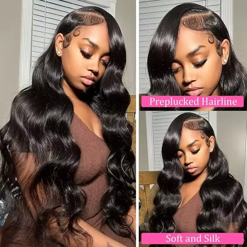 30 40Inch Body Wave Human Hair Wigs 13x6 Hd Transparent Lace Front Human Hair Wig 250 Density 13x4 Wet And Wavy Lace Frontal Wig image 5
