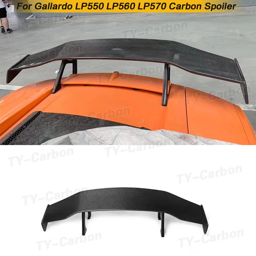 Rear Spoiler Real Carbon Fiber Spoiler Wing For Lamborghini Gallardo Rear Spoiler Wing LP550 LP550 LP560 2004-2013 DMC Style FRP