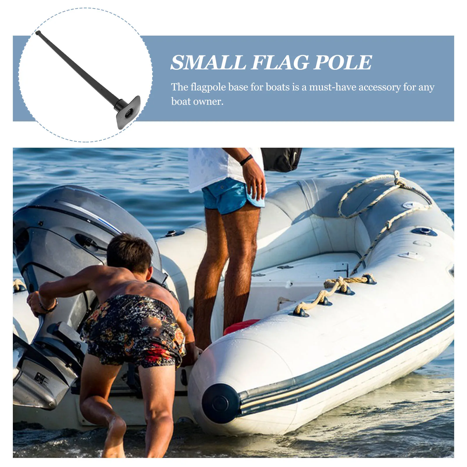Uniwersalna podstawa masztu flagowego do użytku morskiego, uchwyt na flagę do pontonu, odporny na korozję, szybki montaż, maszt do flagi na zewnątrz.