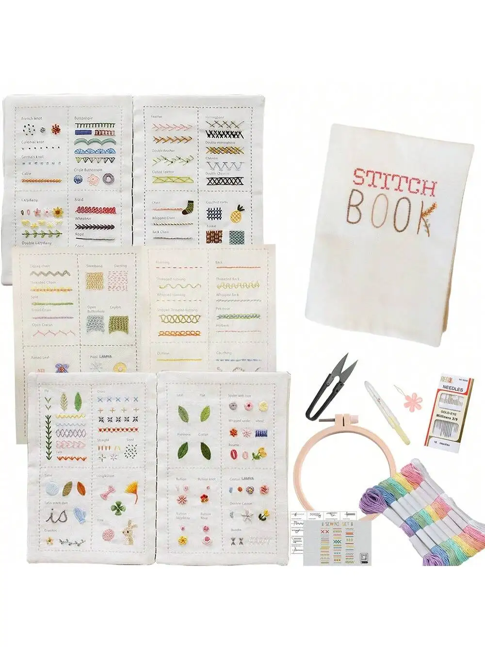 DIY Kreatives Nähset, Stickbuch für Anfänger – Lernen und üben Sie Handnähtechniken – Detail 12