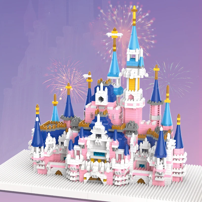 Castillo de fantasía, bloques de construcción, princesa para niña, rompecabezas de alta dificultad para niños, juguete