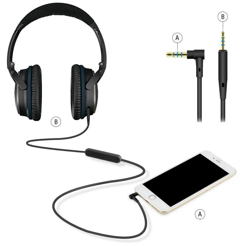 Ersatz kabel Verlängerung kabel für Bose nc700 quiet comfort ultra 45 35 25 qc45 qc35 i ii qc25 oe2 sound link Kopfhörer