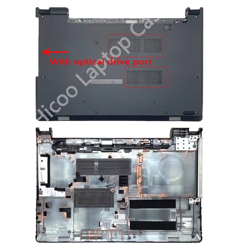 Imagem -05 - Laptop para Dell Inspiron Lcd Tampa Traseira Moldura Frontal Dobradiças Parte Inferior Case Superior 3567 3568 3558 3562 Novo Case