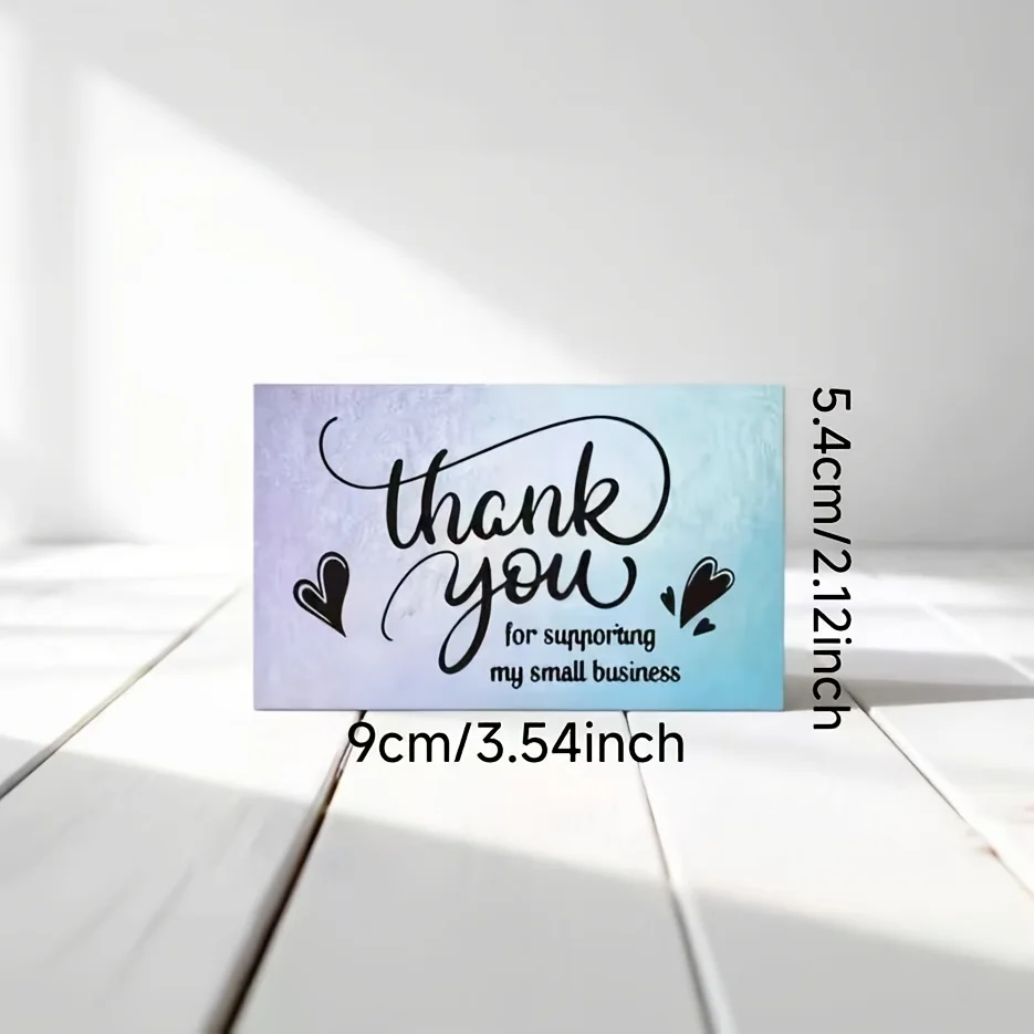 100PCS Customer Thank-you Cards, High-end Gift Thank-you Cards, Business Order Thank-you Cards, Used for Gift Decoration