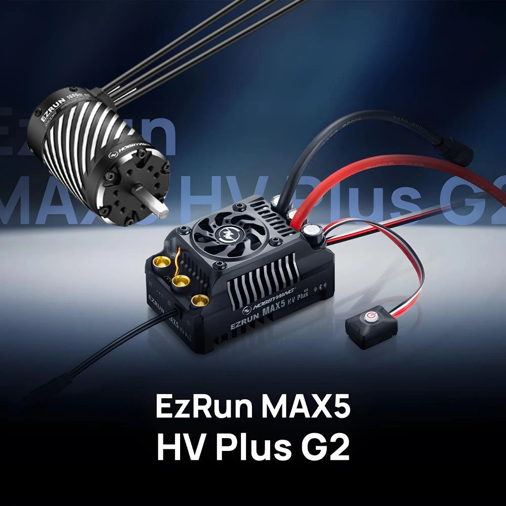

2025 NEW HOBBYWING EzRun ESC Motor Combo Brushless 330A ESC 5690/56118 Motor For 1/8 1/7 RC Cars