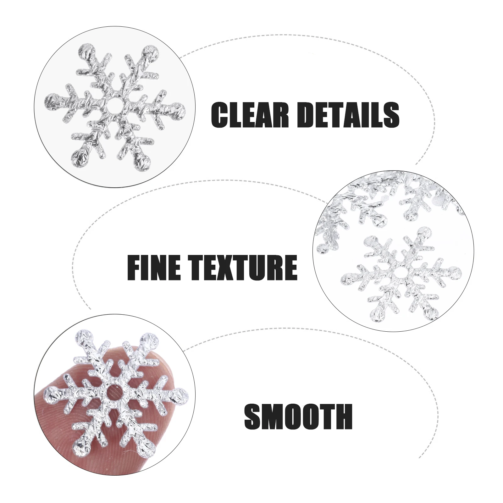 

600 Pcs Snowflakes and Confetti Safe Decorations Silver for Table Wedding Cloth Stars