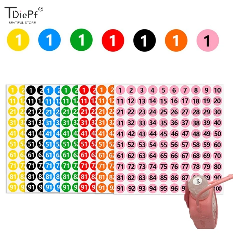 10Sheets 1-100 Clear Number Sticker Label For Nail Polish Color Gel Varnish Marking Numbering Digital Label Manicure Tool