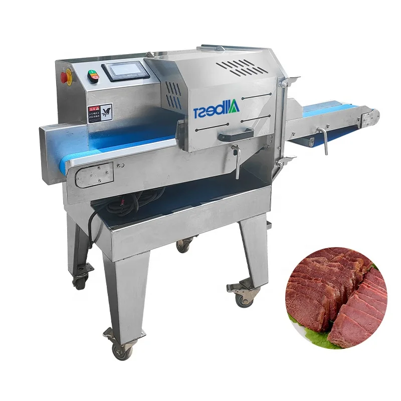 Industrial Cooked Meat Cutter Cooked Salmon Fish Slicing Meat Slicer Machine